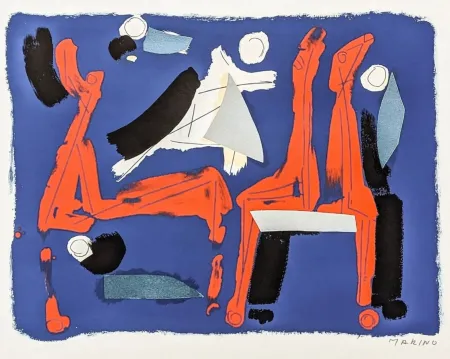 Litografía Marini - L105 Chevaux Et Cavaliers II