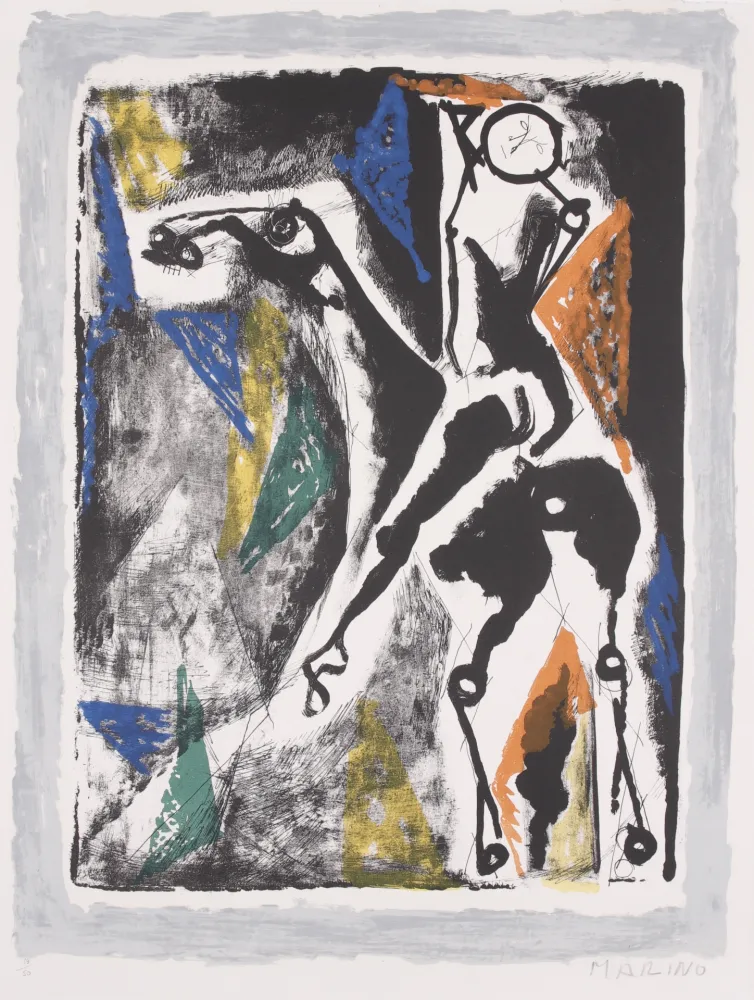 Litografía Marini -  La Acrobata