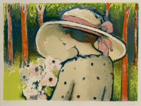 Litografía Marini - Le Arbes Rouge