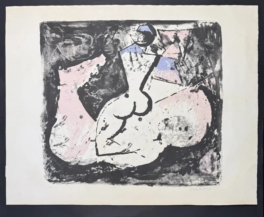 Litografía Marini - Marino Marini (1901–1980) - Cavallo e cavaliere - lithograph on paper - 1965