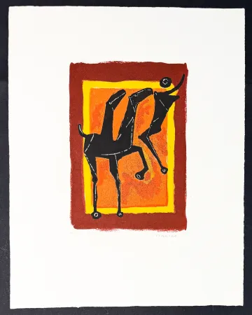 Grabado Marini - Marino Marini (1901–1980) - Giocoliere - Colour etching and aquatint on Arches paper - 1977