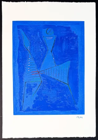 Grabado Marini - Marino Marini (1901–1980) - MARINO FROM GOETHE - Color drypoint etching and aquatint on Arches paper - 1979