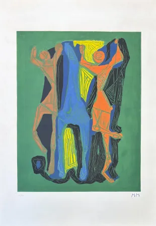Grabado Marini - Marino Marini (1901-1980) - MARINO FROM GOETHE - Color etching and aquatint - 1979