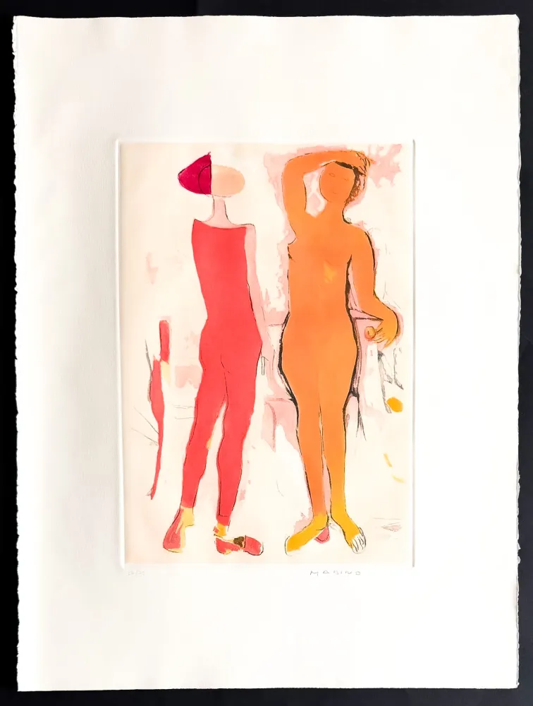 Grabado Marini - Marino Marini (1901–1980) - MARINO FROM SHAKESPEARE I - Color drypoint etching and aquatint on paper - 1977