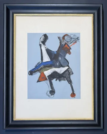 Punta Seca Marini - Marino Marini ( 1901 - 1980) - MARINO FROM SHAKESPEARE I - Etching, drypoint and aquatint in 19 colours - 1977