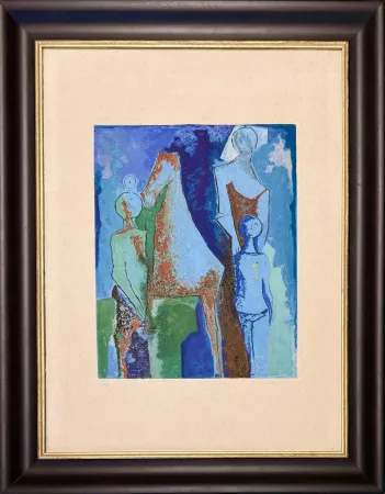 Punta Seca Marini - Marino Marini ( 1901 - 1980) - MARINO FROM SHAKESPEARE I - Etching, drypoint and aquatint in 28 colours - 1977