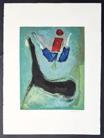 Grabado Marini - Marino Marini (1901–1980) - MARINO FROM SHAKESPEARE II - Color drypoint etching and aquatint on paper - 1978