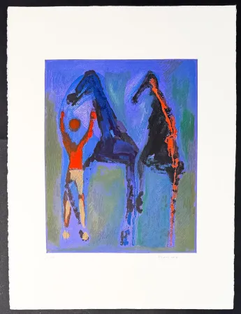 Grabado Marini - Marino Marini (1901–1980) - MARINO FROM SHAKESPEARE II - Color drypoint etching and aquatint on paper - 1978