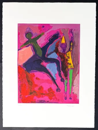 Grabado Marini - Marino Marini (1901–1980) - MARINO FROM SHAKESPEARE II - Color drypoint etching and aquatint on paper - 1978