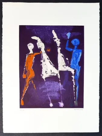 Grabado Marini - Marino Marini (1901–1980) - MARINO FROM SHAKESPEARE II - Color drypoint etching and aquatint on paper - 1978