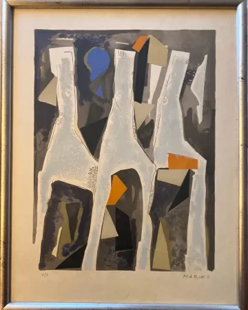 Litografía Marini - Personnages du Sacre du Printemps I