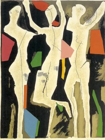 Litografía Marini - Personnages du Sacre du Printemps I