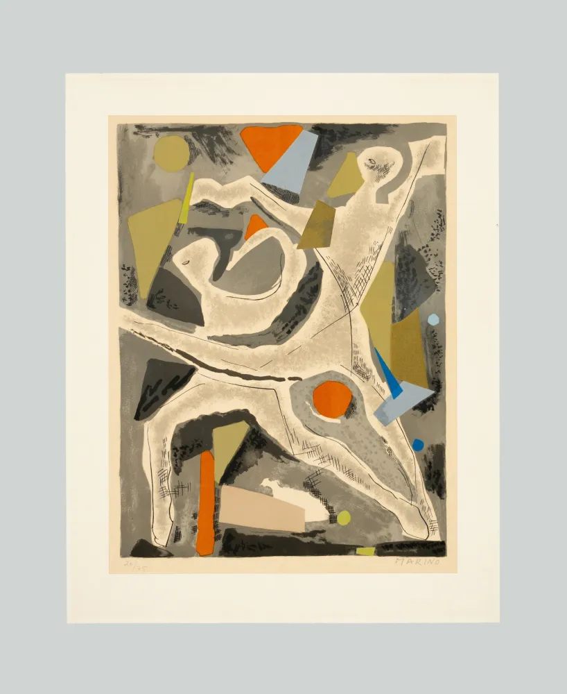 Litografía Marini - Personnages du Sacre du Printemps VI