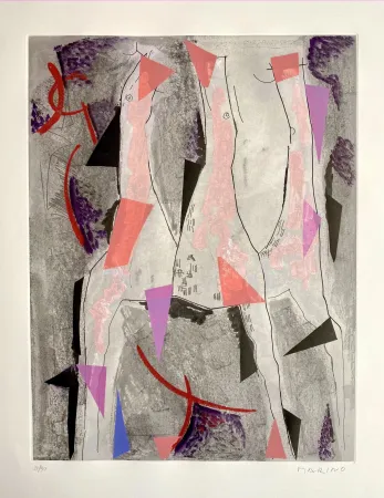 Aguatinta Marini - Tre Cavalli