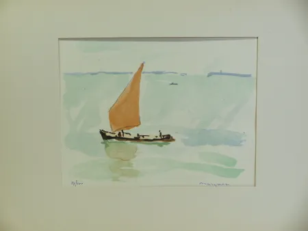 Litografía Marquet - Dix estampes originales. 1947. 