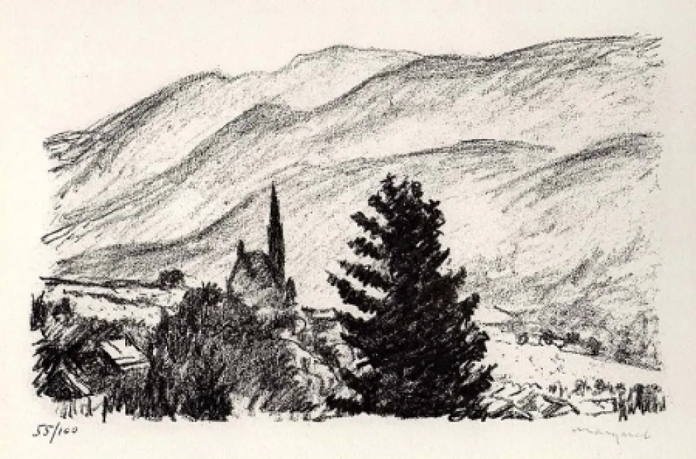 Litografía Marquet - Pons (Charente)