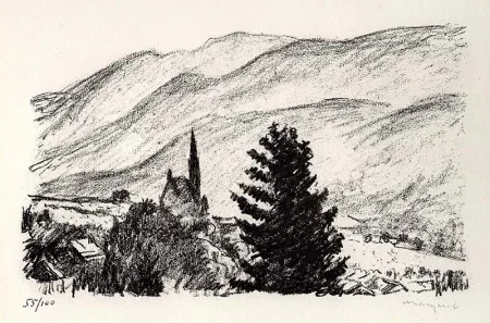 Litografía Marquet - Pons (Charente)