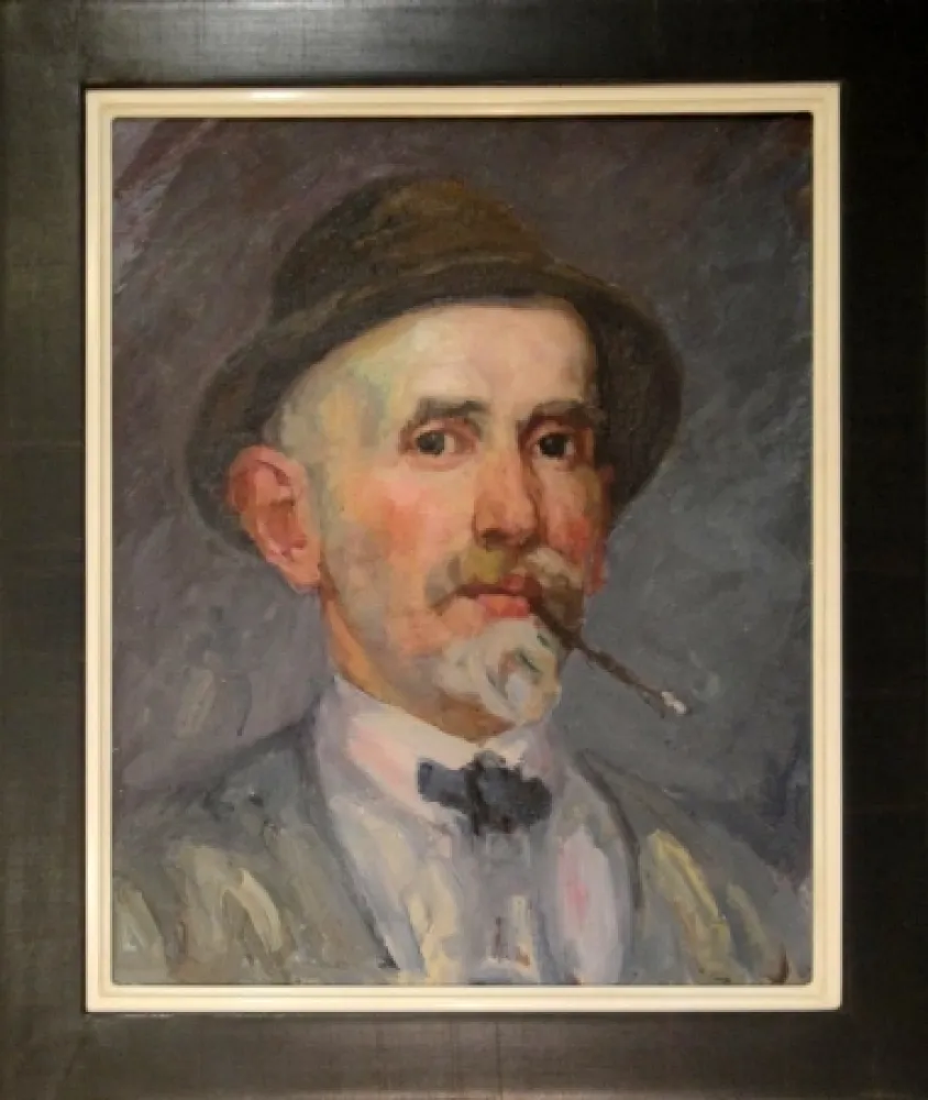 Sin Técnico Marxer - Selbstporträt mit Hut und Brisago