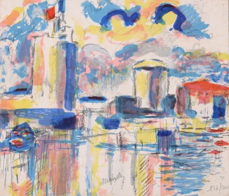 Litografía Marzelle - La Rochelle, 1979 - Hand-signed!