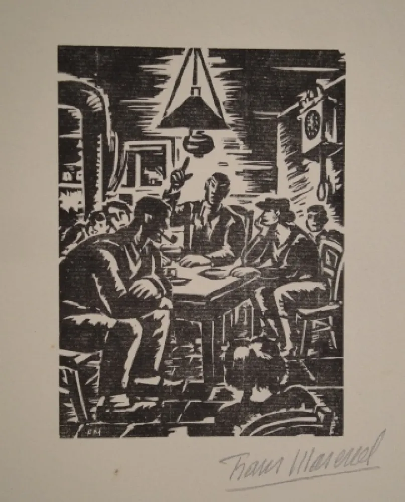 Grabado En Madera Masereel - Emile Zola, Germinal