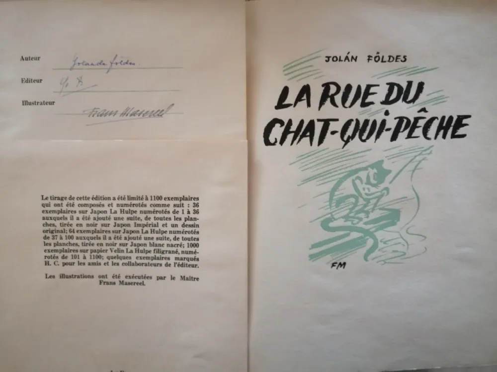 Libro Ilustrado Masereel - La Rue du Chat-qui-pêche 