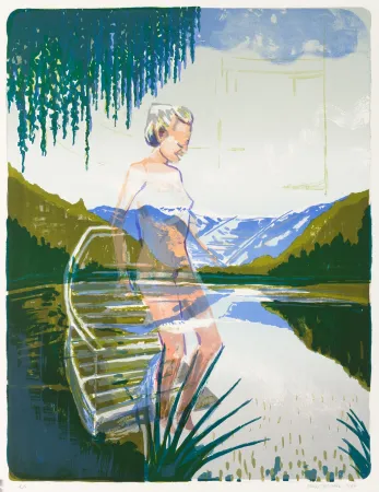 Litografía Masmonteil - Baigneuse 1 (Nu descendant l'escalier)