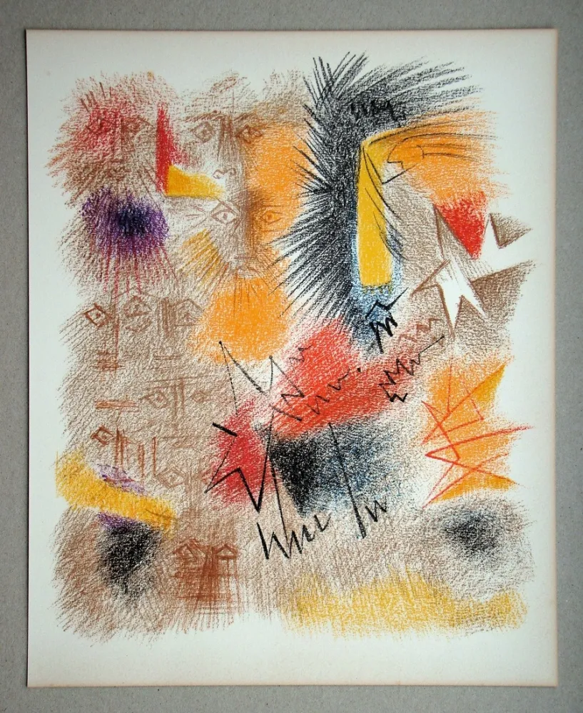 Litografía Masson - Astres et Visages