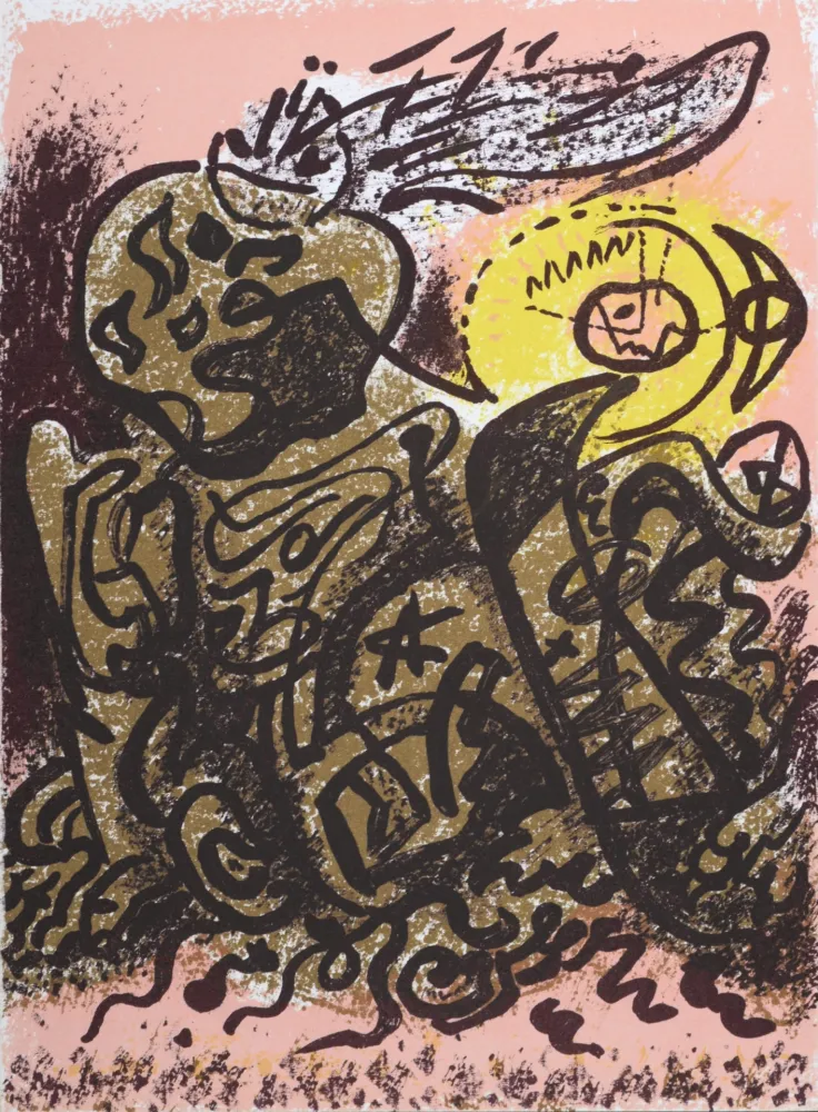 Litografía Masson - Caliban, 1965