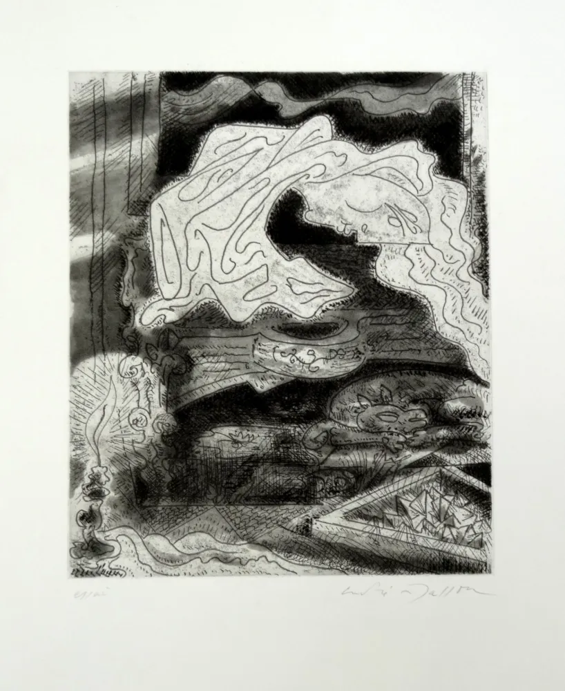 Aguafuerte Masson - Chambre hantée