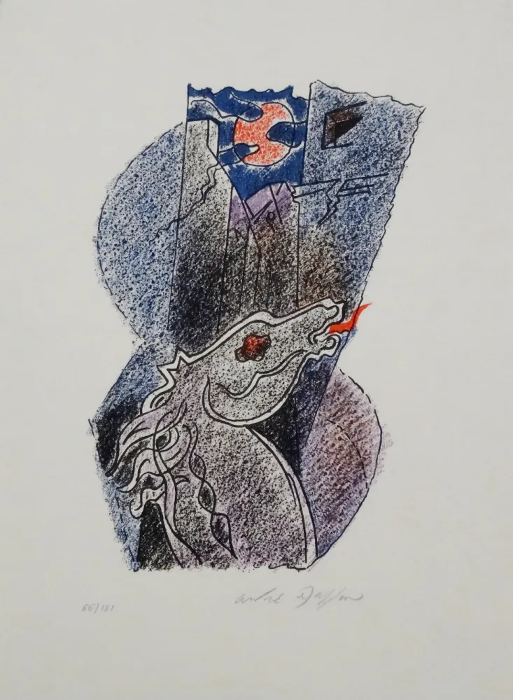 Litografía Masson - Cheval