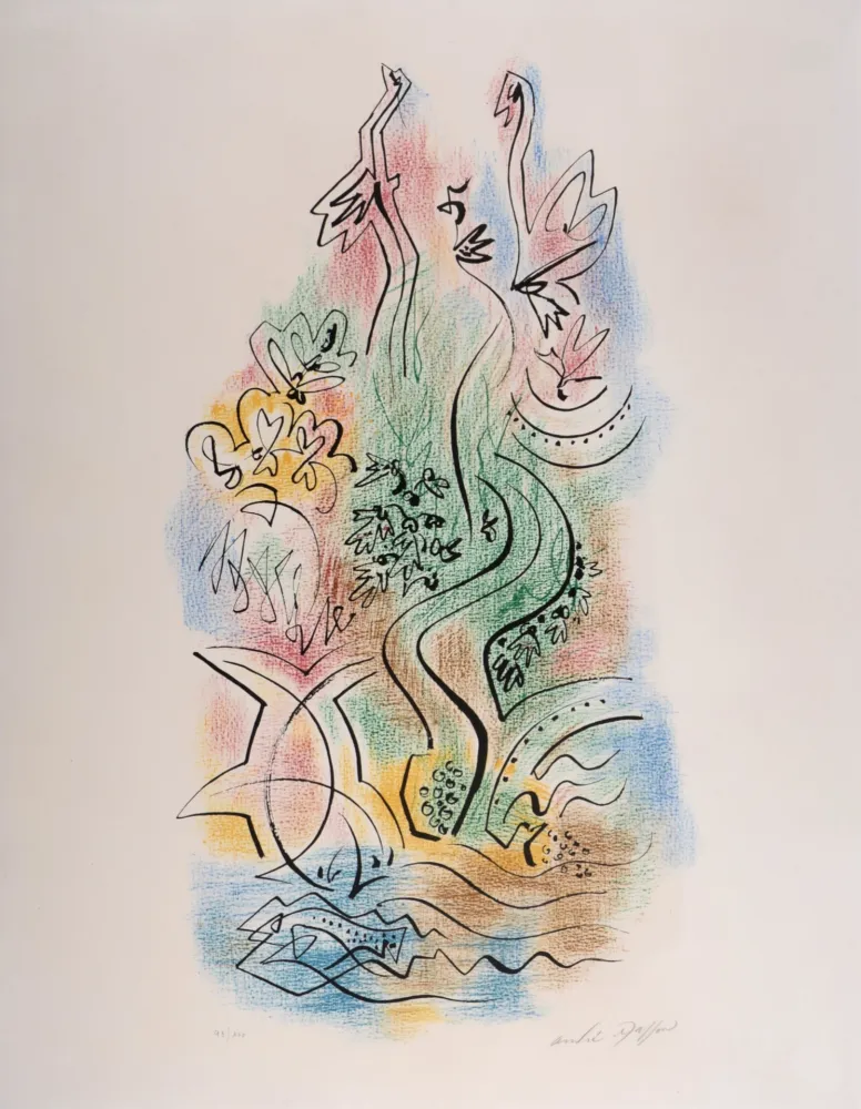 Litografía Masson - Composition, circa 1970 - Hand-signed
