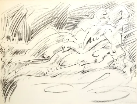 Litografía Masson - Couple étendu