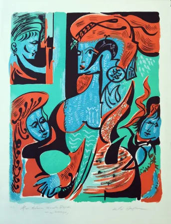 Litografía Masson - Dames