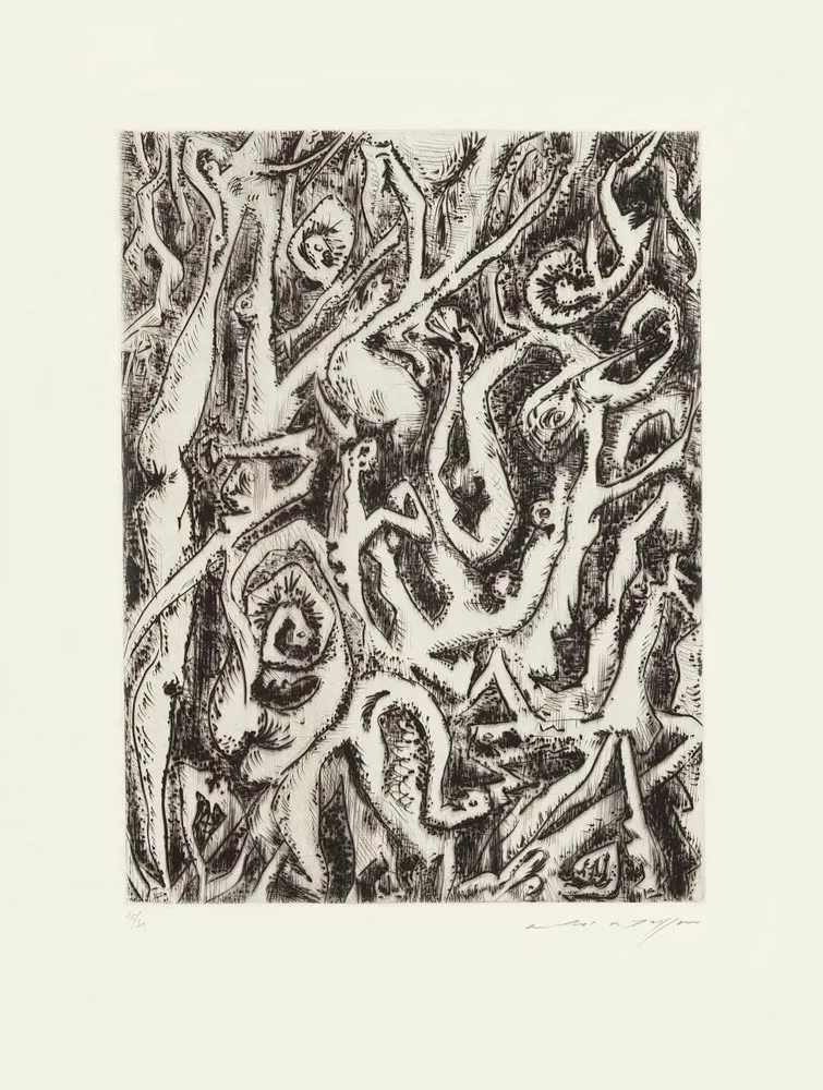 Aguafuerte Masson - Êtres enchevêtrés