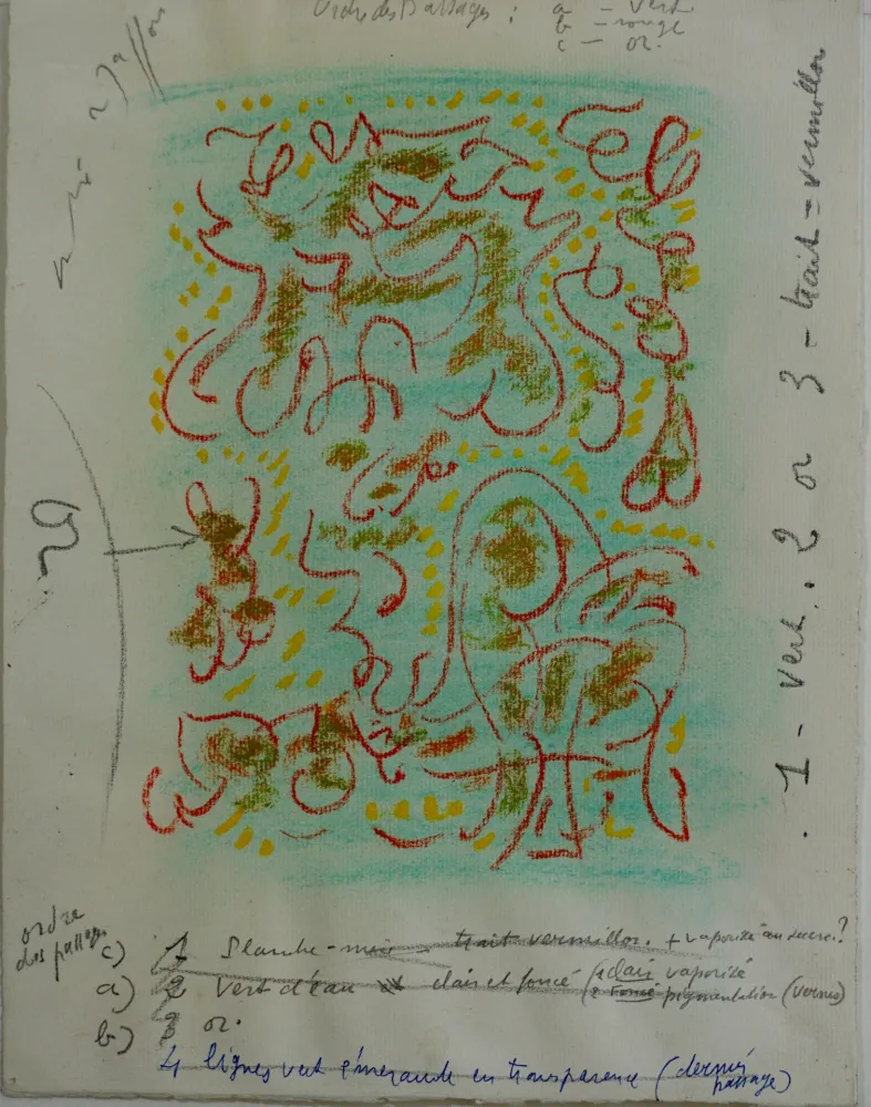 Monotipo Masson - Etude pour Erophages