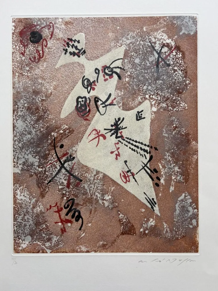 Aguatinta Masson - Femme constellée