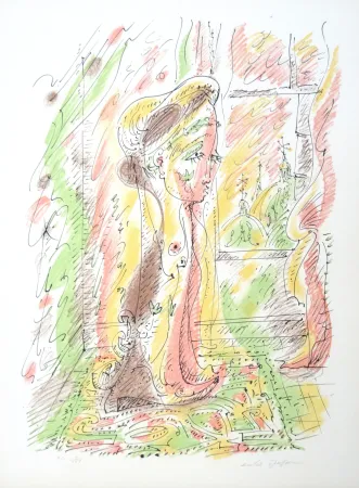 Litografía Masson - Intérieur vénitien