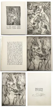 Libro Ilustrado Masson - J.J Lévêque. LE TEMPS RÉFLÉCHI. Gravures d'André Masson. PAB 1964