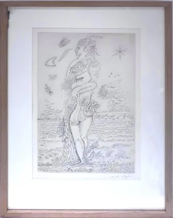 Aguafuerte Masson - La jeunesse d'Isis 