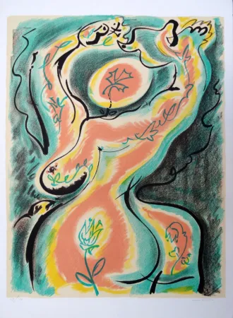 Litografía Masson - La métamorphose de la femme