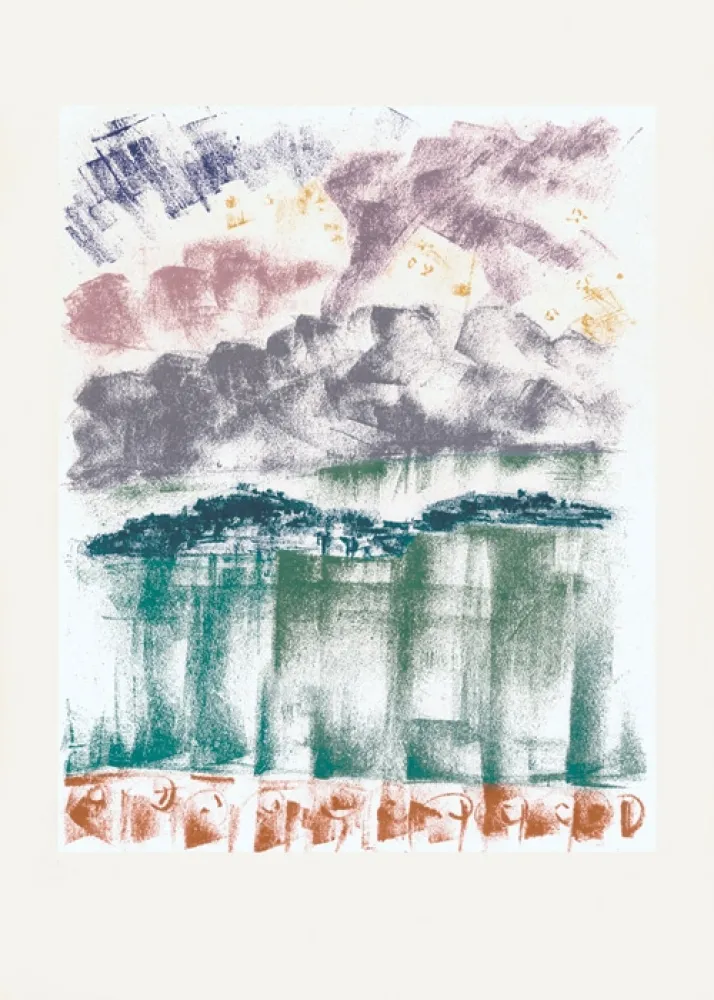 Litografía Masson - La nuit à Bellagio (Voyage à Venise)