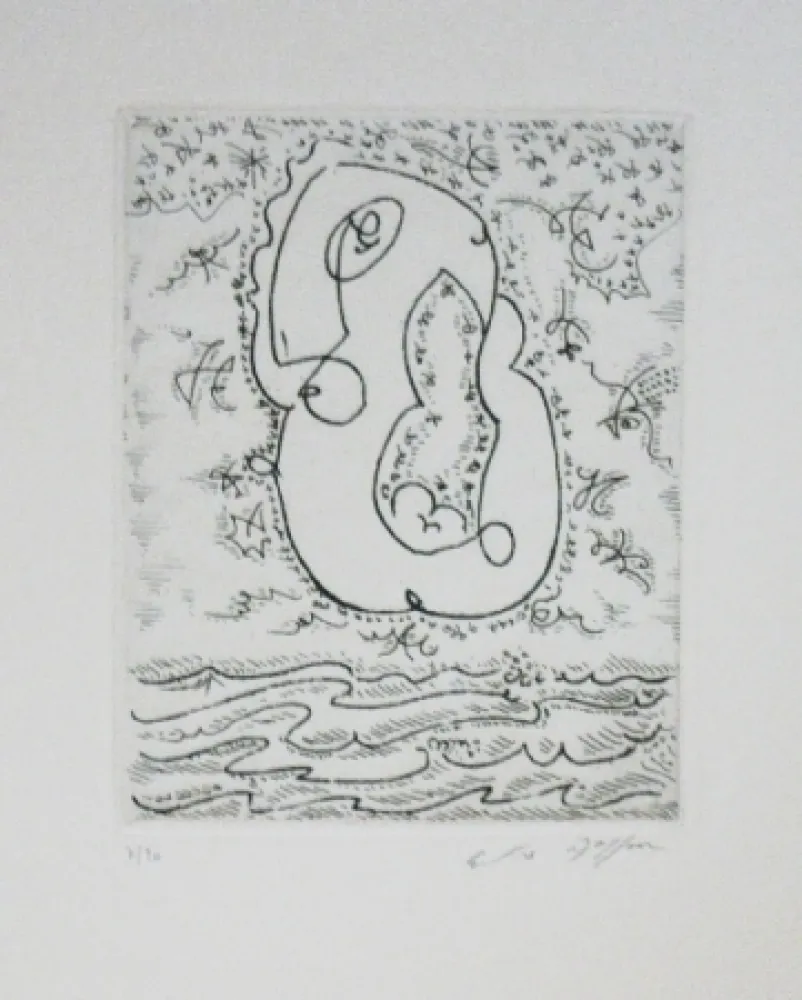 Aguafuerte Y Aguatinta Masson - L'amour sur les flots