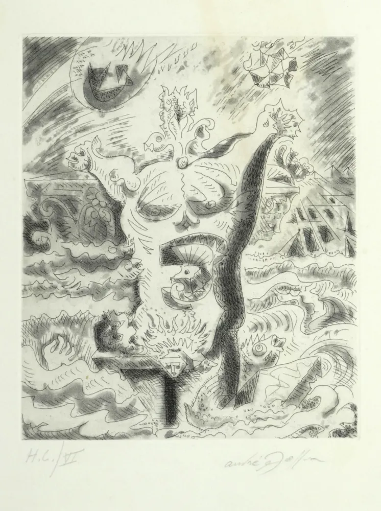 Aguafuerte Masson - Le 7e chant