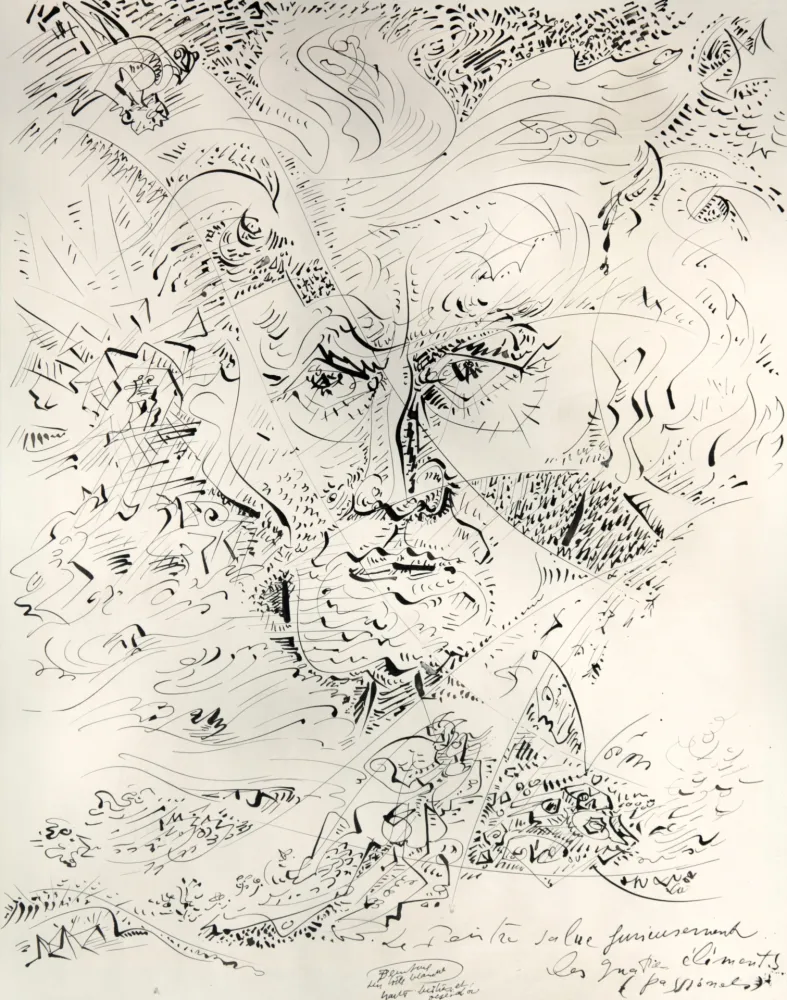 Sin Técnico Masson - Le peintre salue furieusement les quatre éléments passionnels