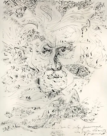 Sin Técnico Masson - Le peintre salue furieusement les quatre éléments passionnels