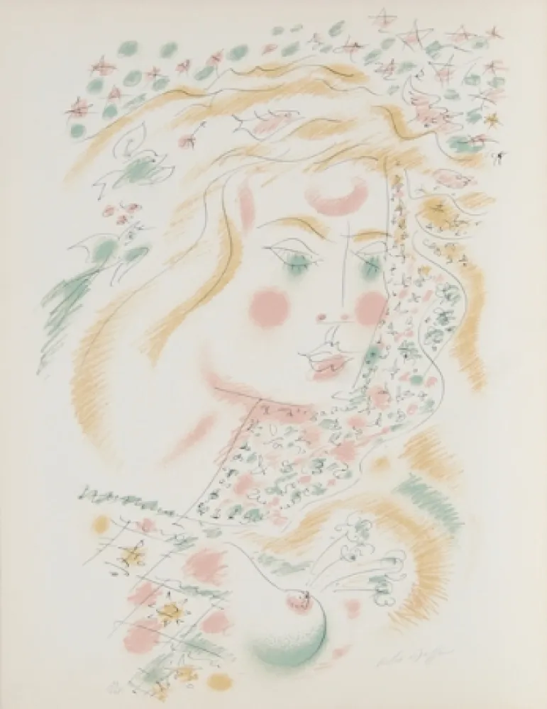 Litografía Masson - Le Philosophe au Papillon from Je Reve Portfolio