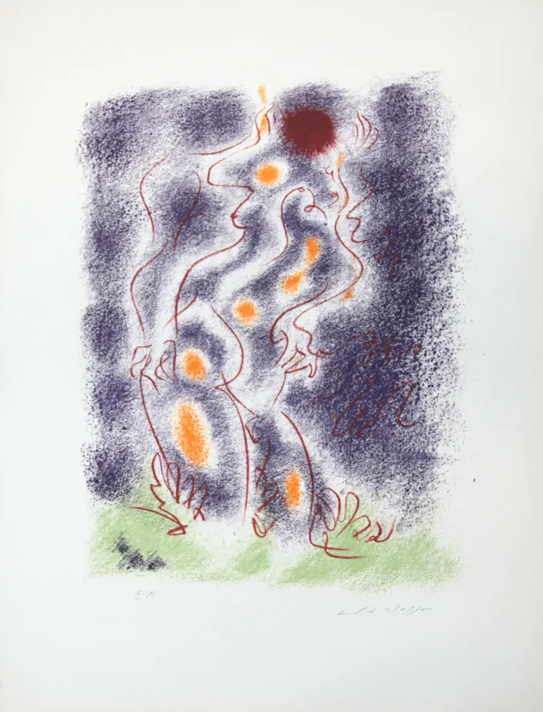 Litografía Masson - Les amoureux