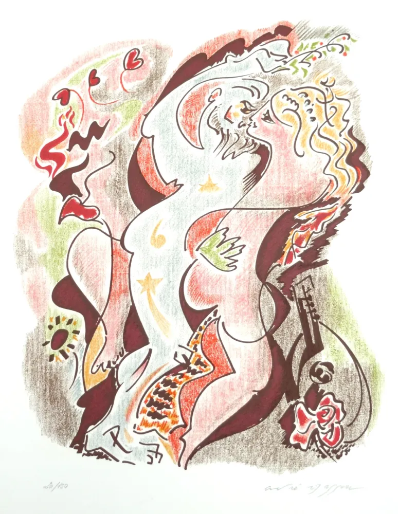 Litografía Masson - Les sonnets de Louise Labé 1