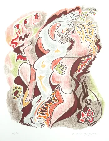 Litografía Masson - Les sonnets de Louise Labé 1