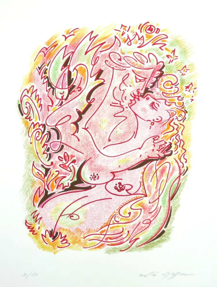 Litografía Masson - Les sonnets de Louise Labé 3